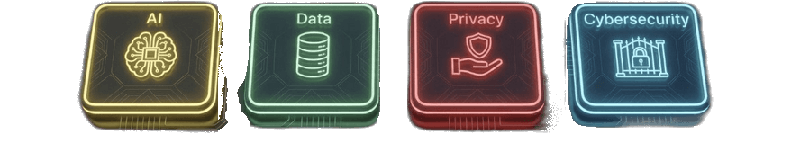 AI, Data, Privacy, and Cybersecurity — Docket Daily's four law pillars